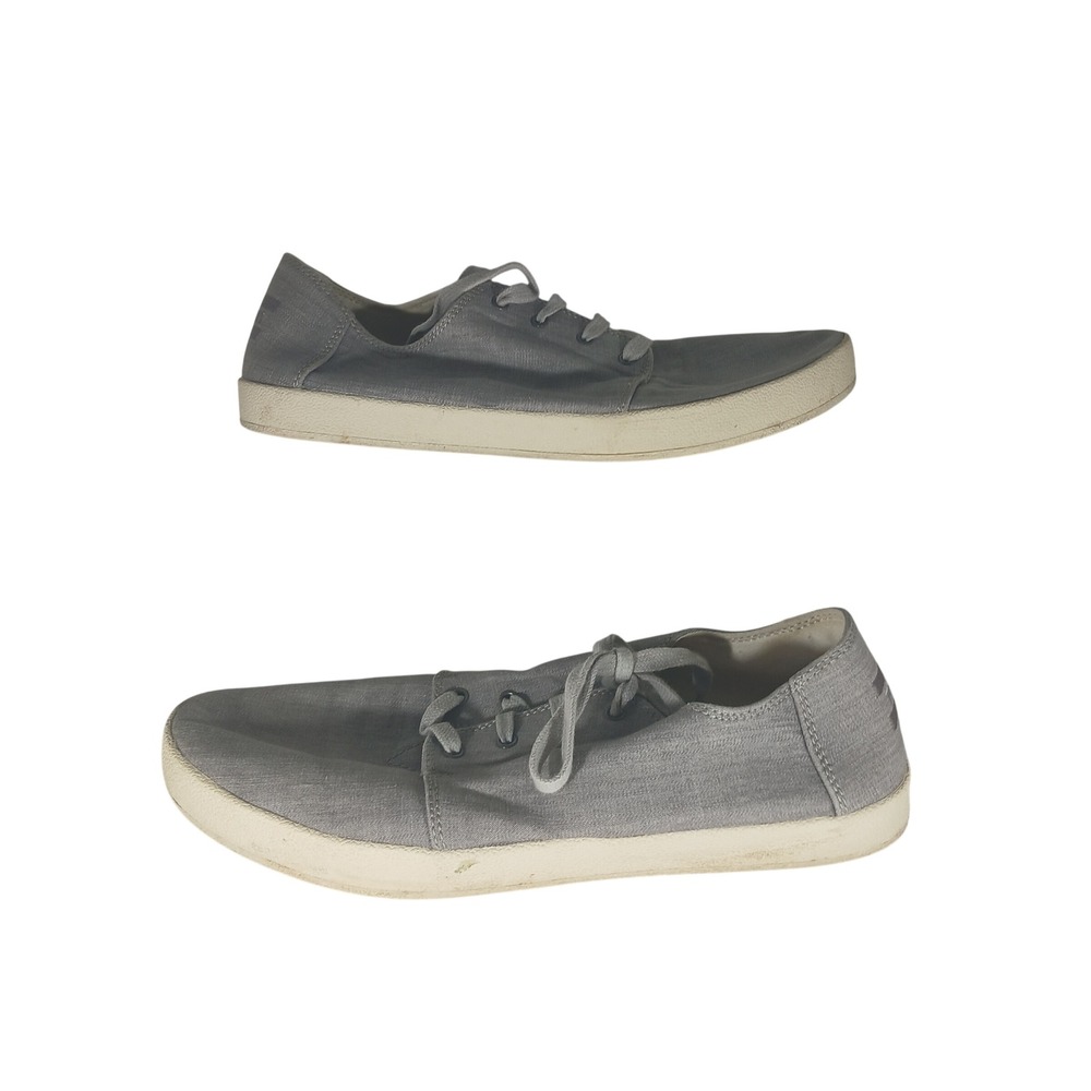 TOMS Paseo Low Top Sneakers Mens 10 Grey Chambray Casual Lace Up Shoes